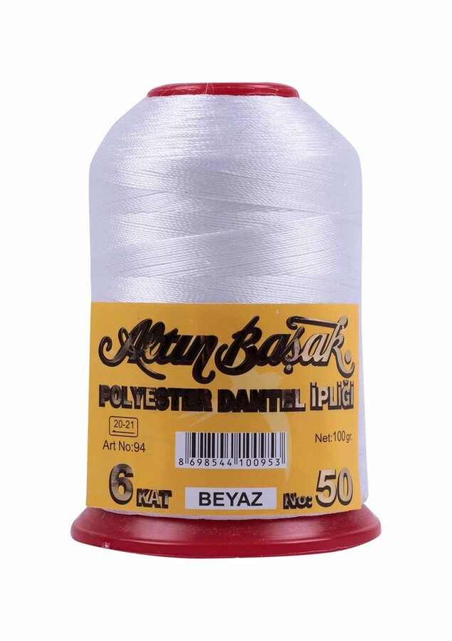 ALTINBAŞAK POLYESTER DANTEL İPİ 50 NO 100 GR 6 ADET - Thumbnail