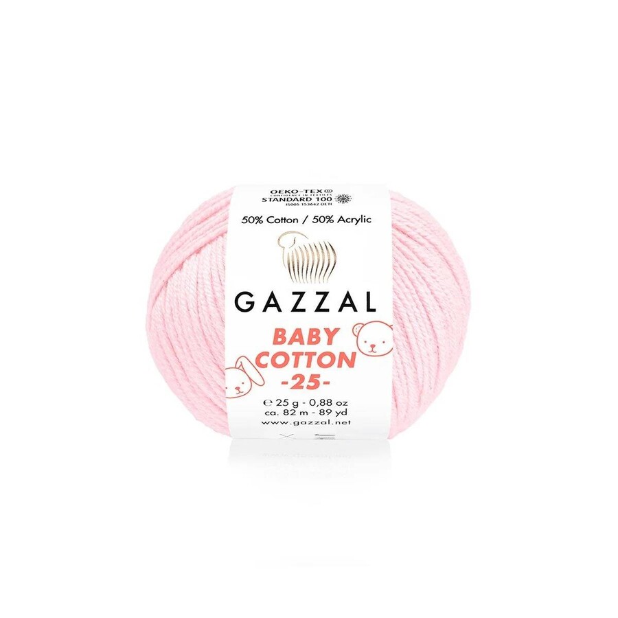 GAZZAL BABY COTTON EL ÖRGÜ İPİ 25 GR 10 LU - Thumbnail