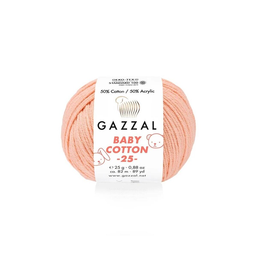 GAZZAL BABY COTTON EL ÖRGÜ İPİ 25 GR 10 LU - Thumbnail