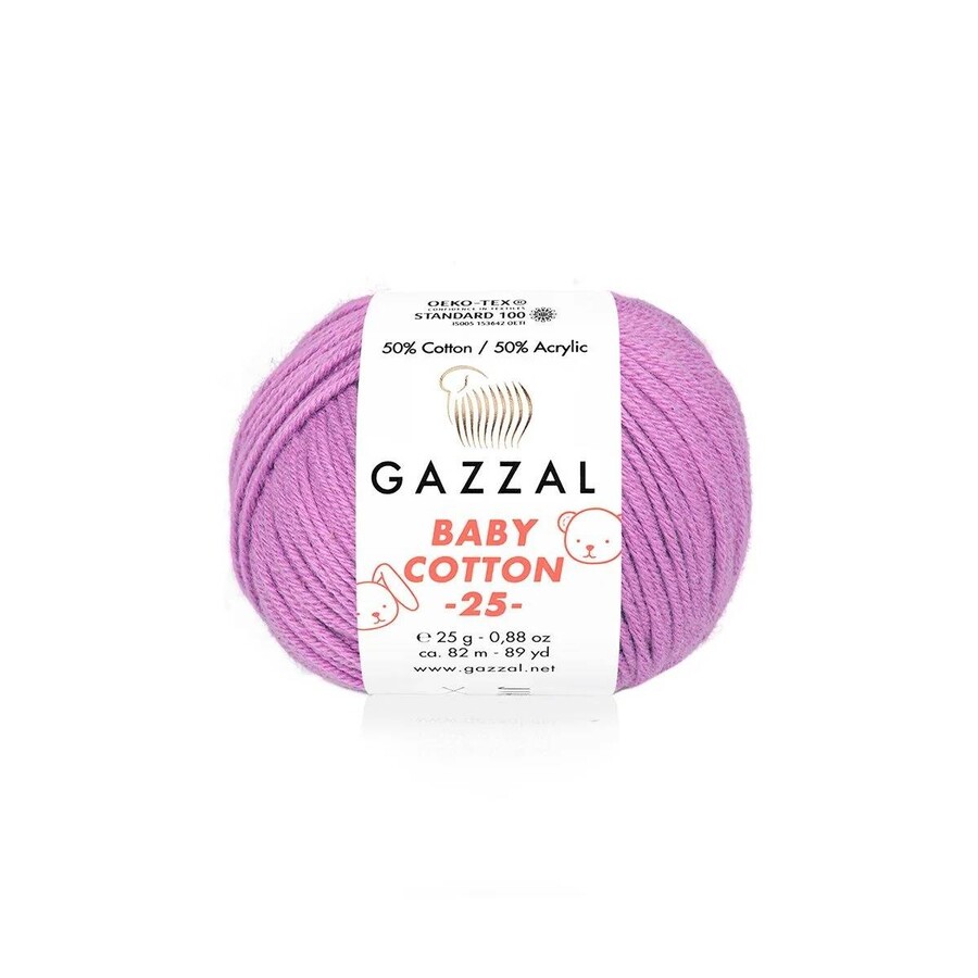 GAZZAL BABY COTTON EL ÖRGÜ İPİ 25 GR 10 LU - Thumbnail