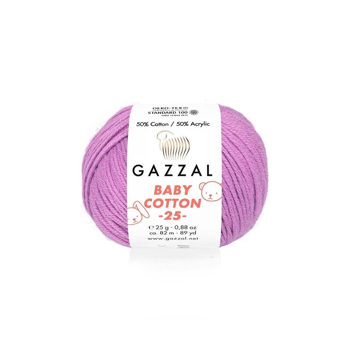 GAZZAL BABY COTTON EL ÖRGÜ İPİ 25 GR 10 LU