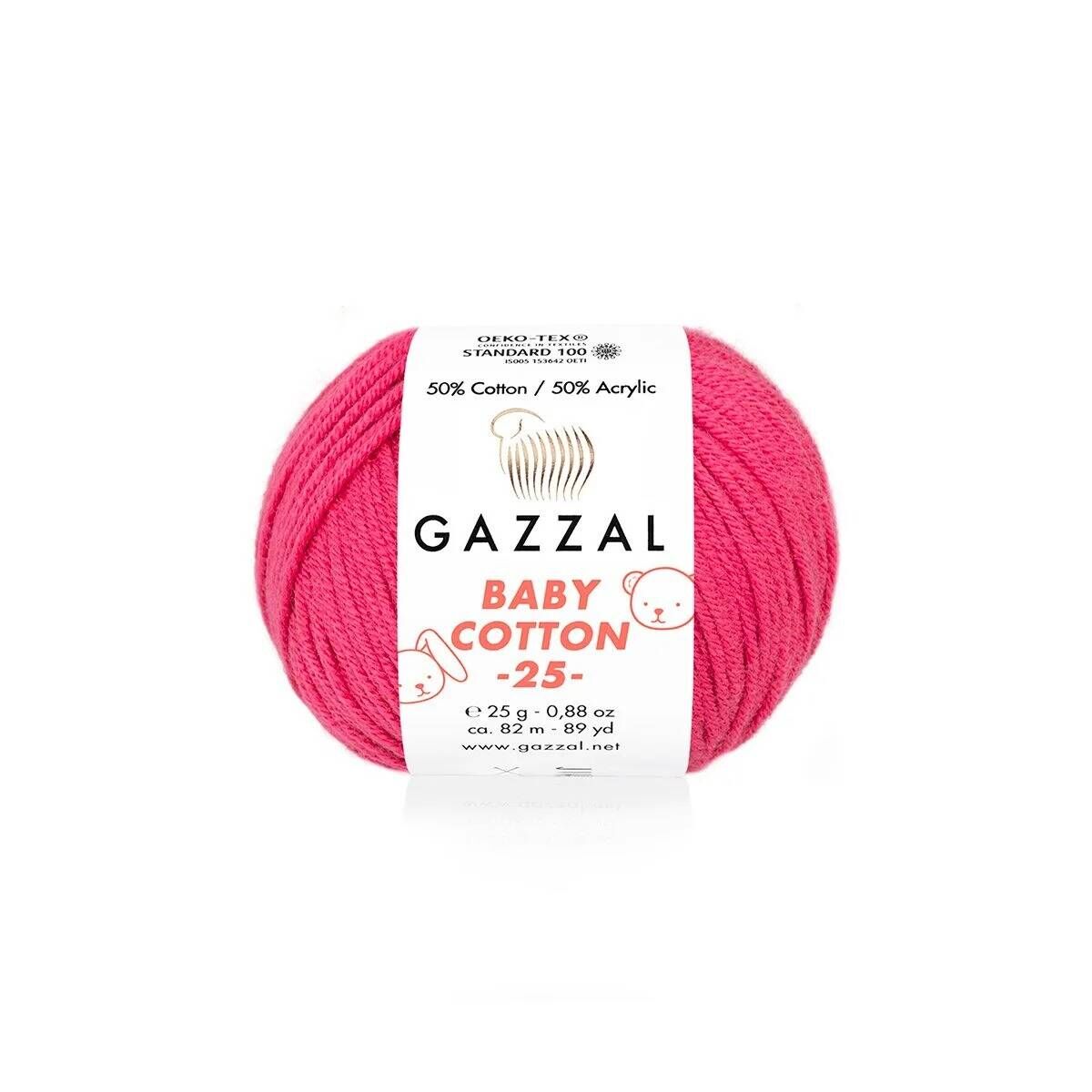 GAZZAL BABY COTTON EL ÖRGÜ İPİ 25 GR 10 LU