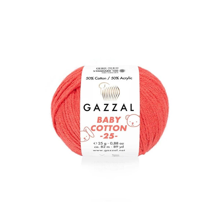 GAZZAL BABY COTTON EL ÖRGÜ İPİ 25 GR 10 LU - Thumbnail