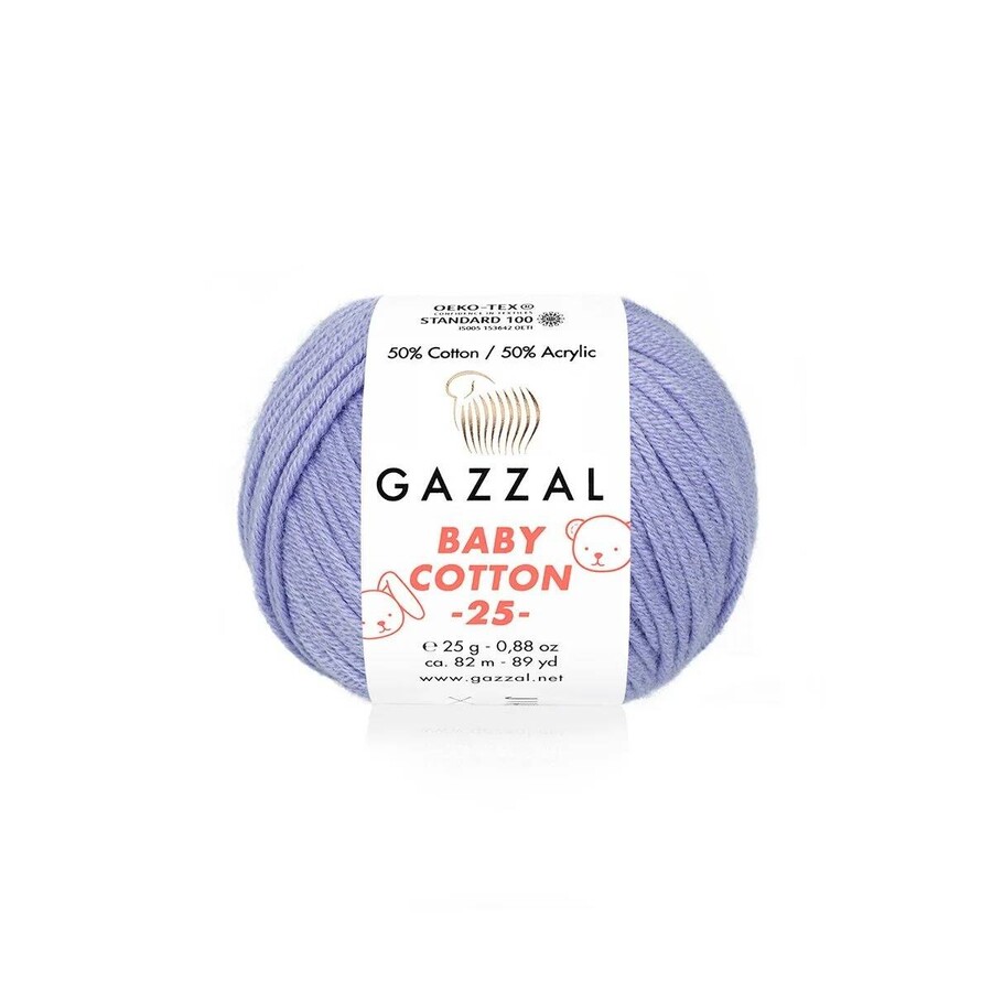 GAZZAL BABY COTTON EL ÖRGÜ İPİ 25 GR 10 LU - Thumbnail