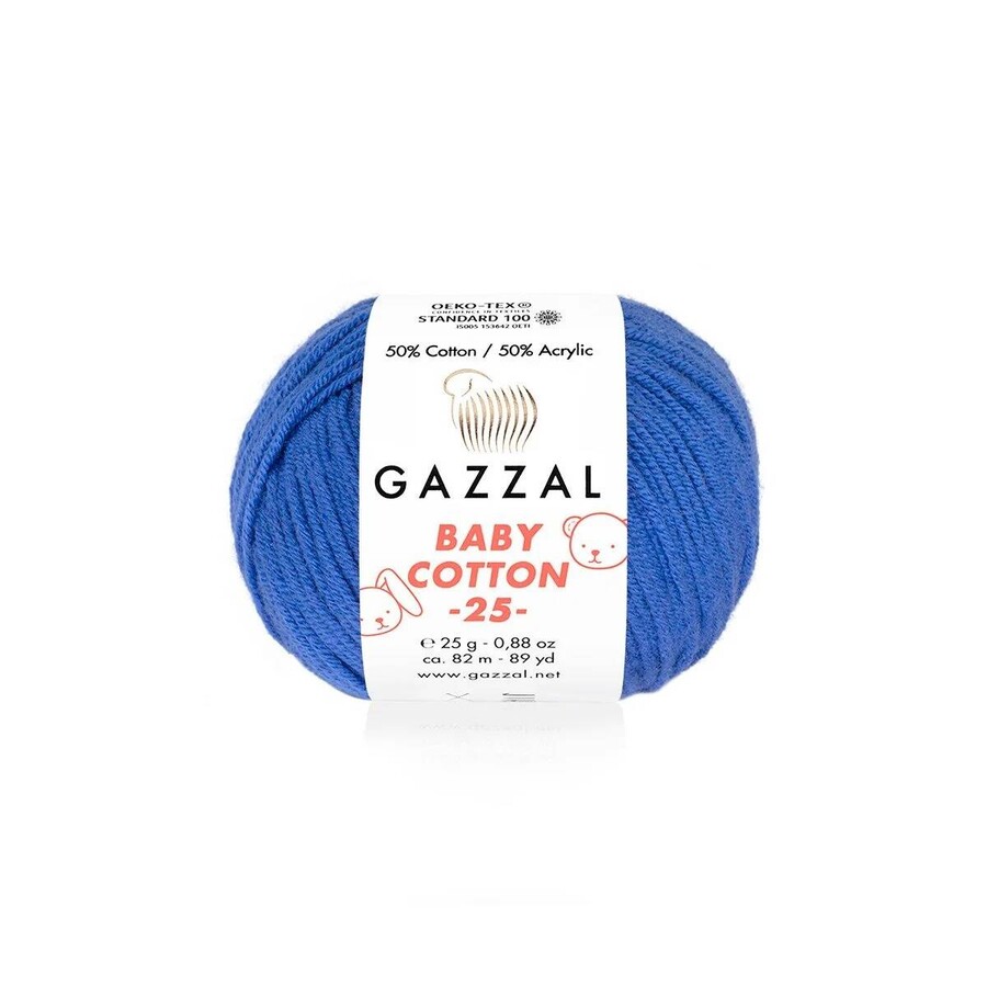 GAZZAL BABY COTTON EL ÖRGÜ İPİ 25 GR 10 LU - Thumbnail