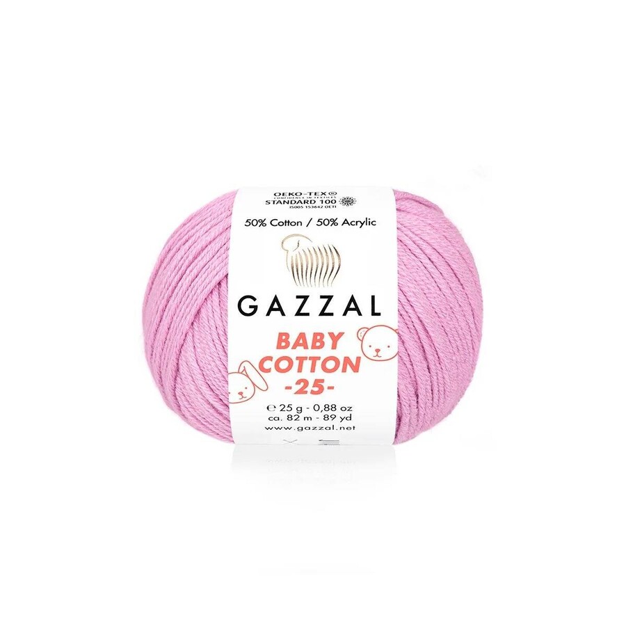 GAZZAL BABY COTTON EL ÖRGÜ İPİ 25 GR 10 LU - Thumbnail