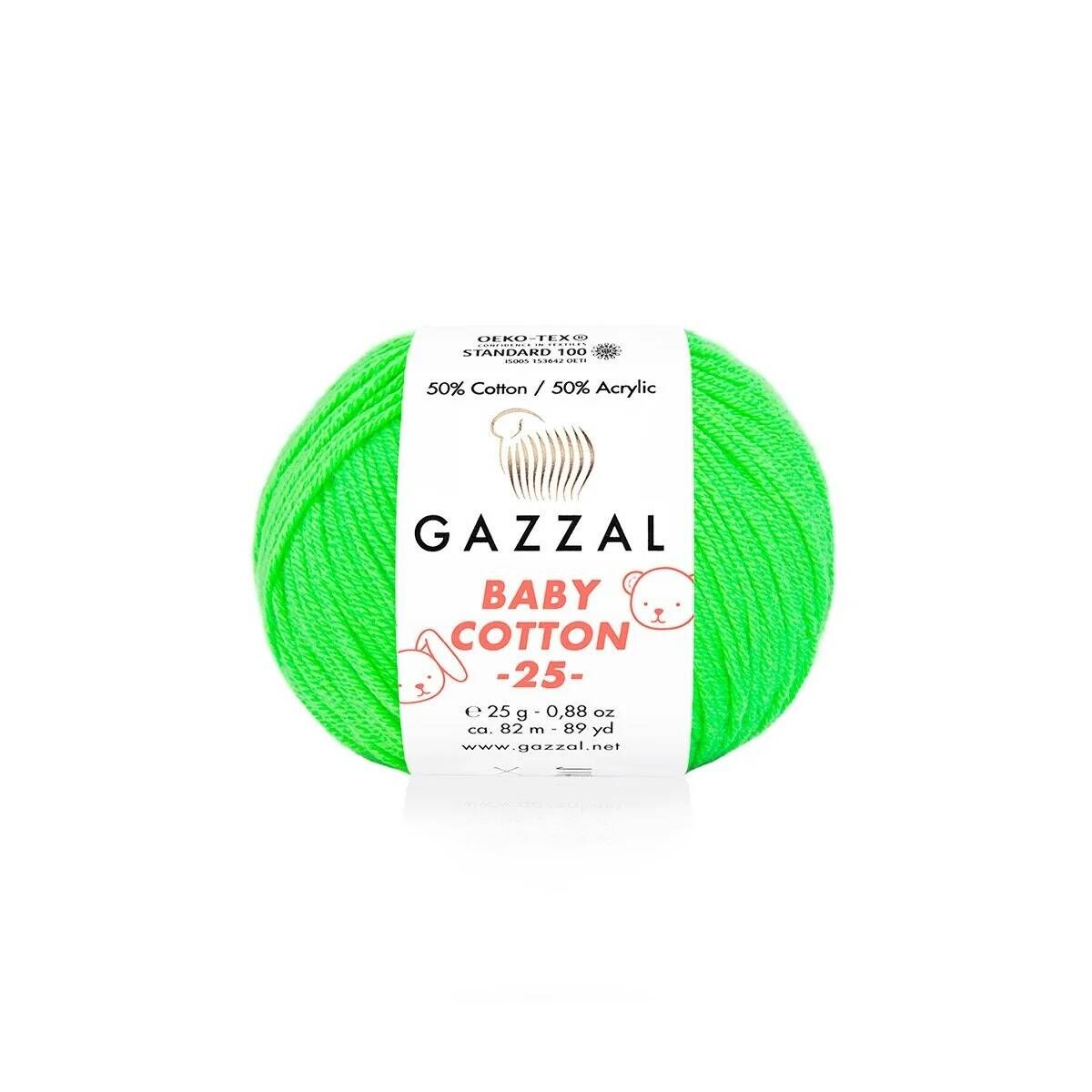 GAZZAL BABY COTTON EL ÖRGÜ İPİ 25 GR 10 LU