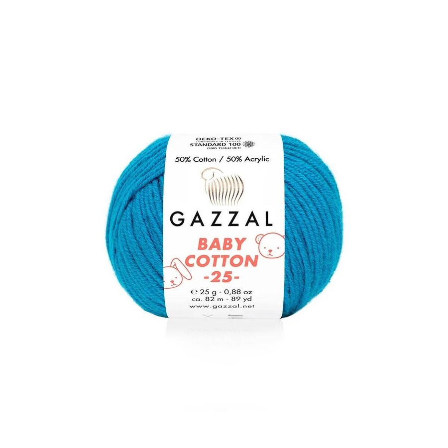 GAZZAL BABY COTTON EL ÖRGÜ İPİ 25 GR 10 LU - Thumbnail