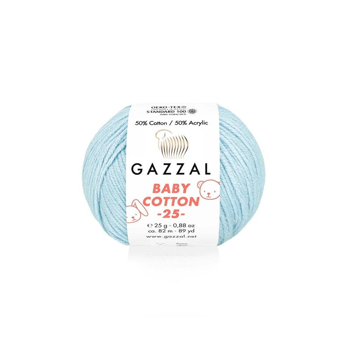 GAZZAL BABY COTTON EL ÖRGÜ İPİ 25 GR 10 LU