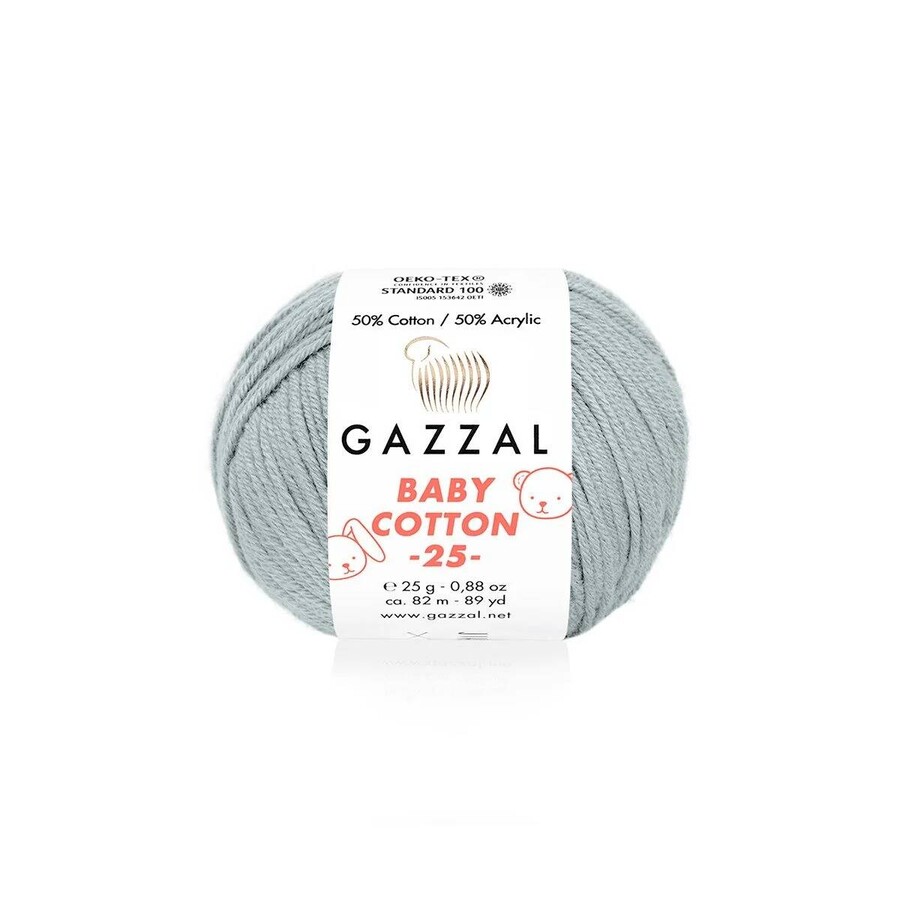 GAZZAL BABY COTTON EL ÖRGÜ İPİ 25 GR 10 LU - Thumbnail