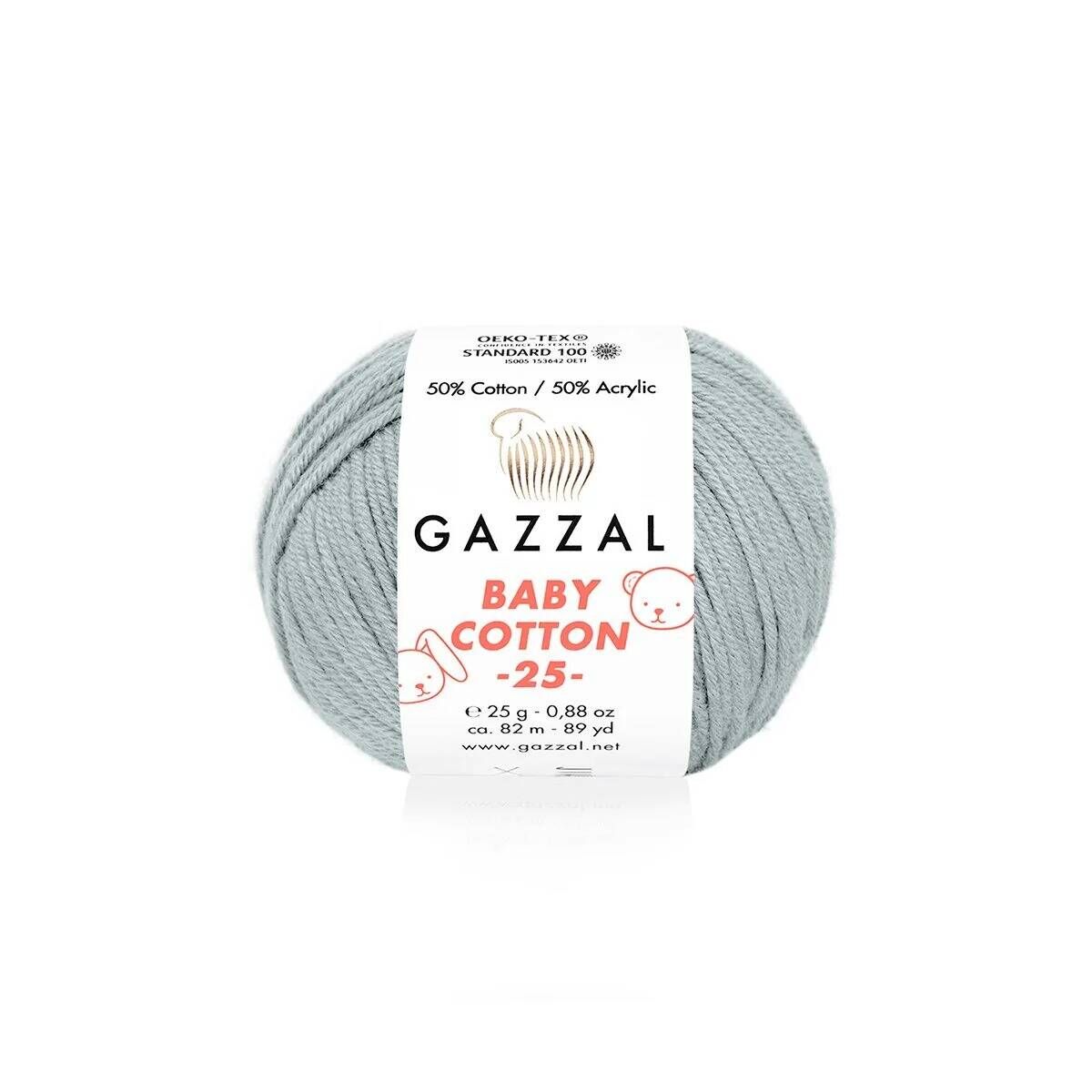 GAZZAL BABY COTTON EL ÖRGÜ İPİ 25 GR 10 LU