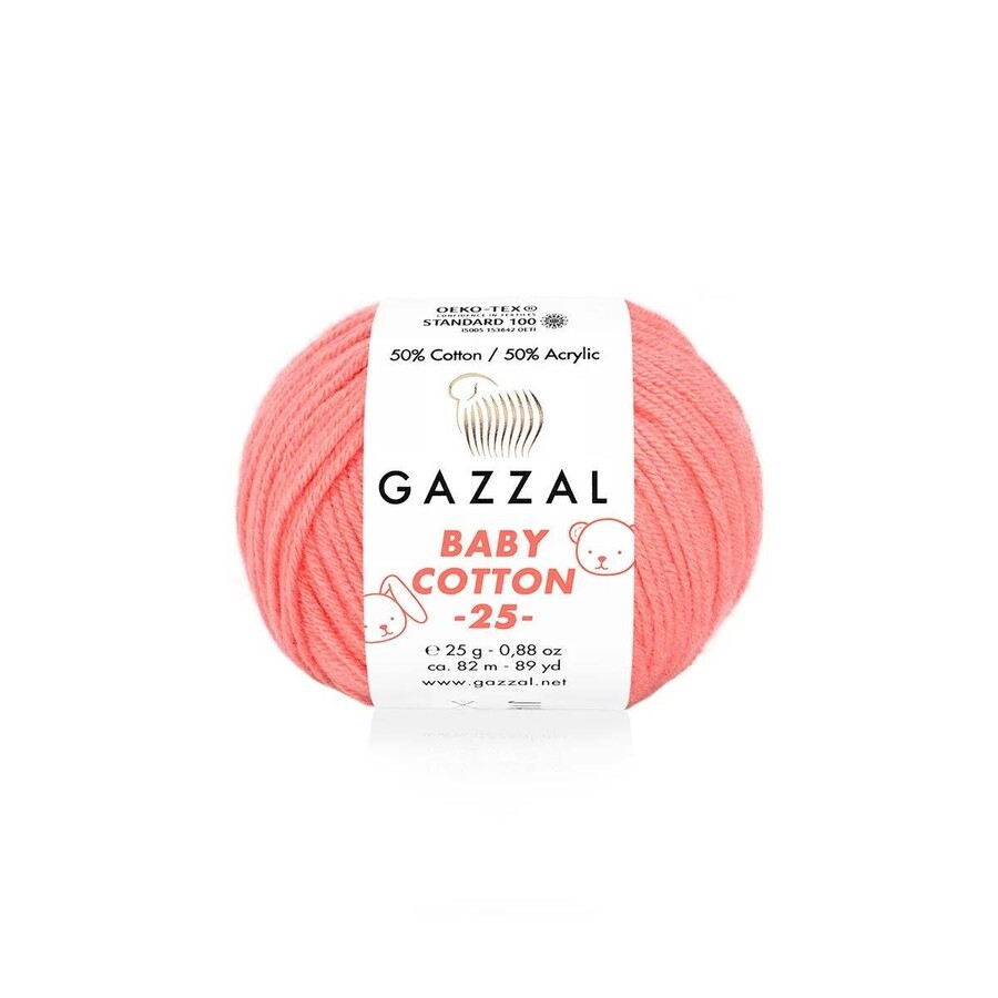 GAZZAL BABY COTTON EL ÖRGÜ İPİ 25 GR 10 LU - Thumbnail