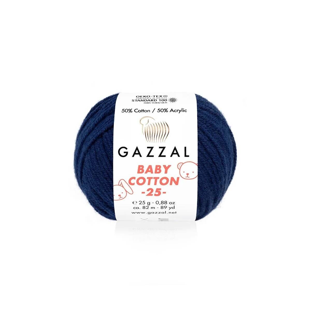 GAZZAL BABY COTTON EL ÖRGÜ İPİ 25 GR 10 LU