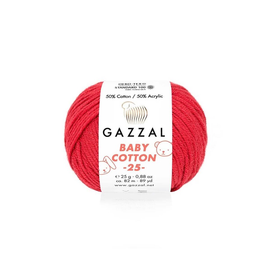 GAZZAL BABY COTTON EL ÖRGÜ İPİ 25 GR 10 LU - Thumbnail