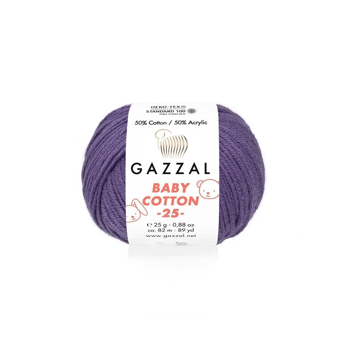 GAZZAL BABY COTTON EL ÖRGÜ İPİ 25 GR 10 LU