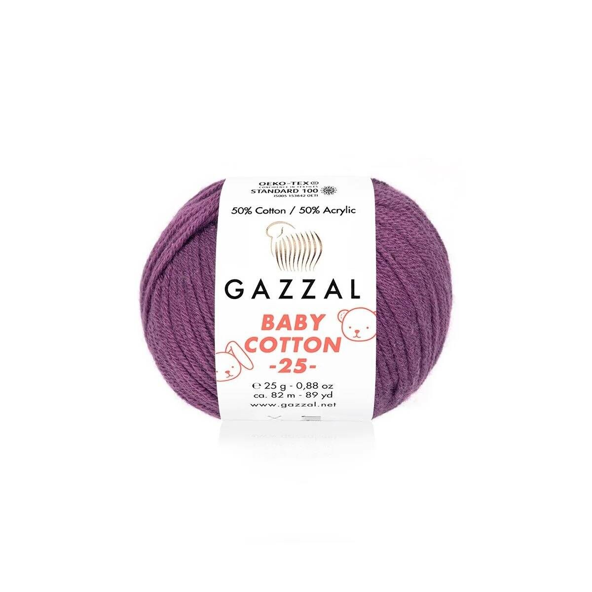 GAZZAL BABY COTTON EL ÖRGÜ İPİ 25 GR 10 LU