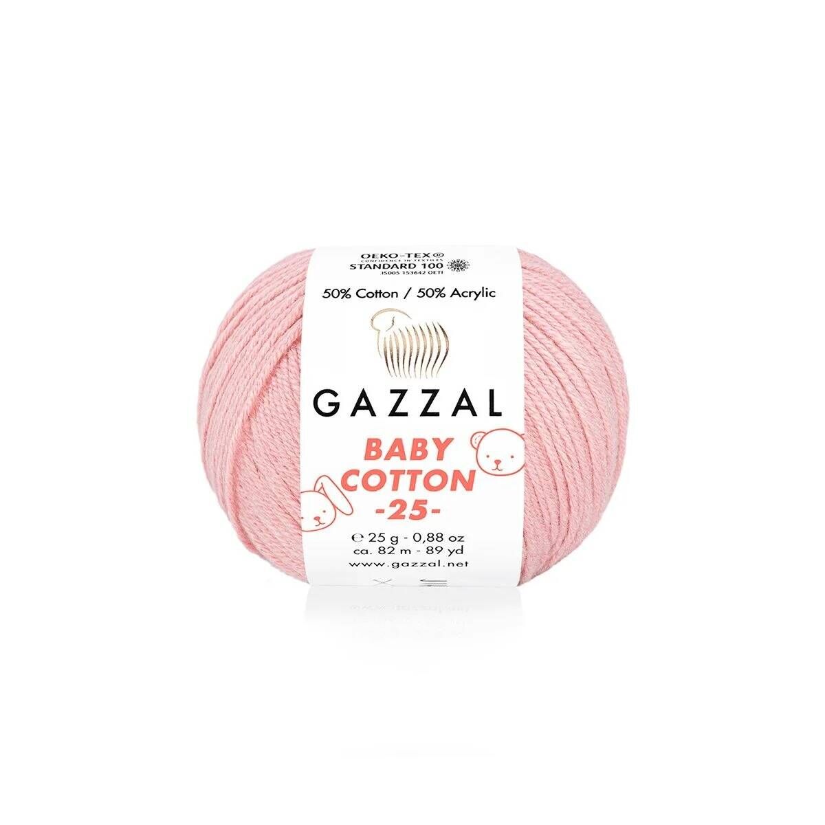 GAZZAL BABY COTTON EL ÖRGÜ İPİ 25 GR 10 LU