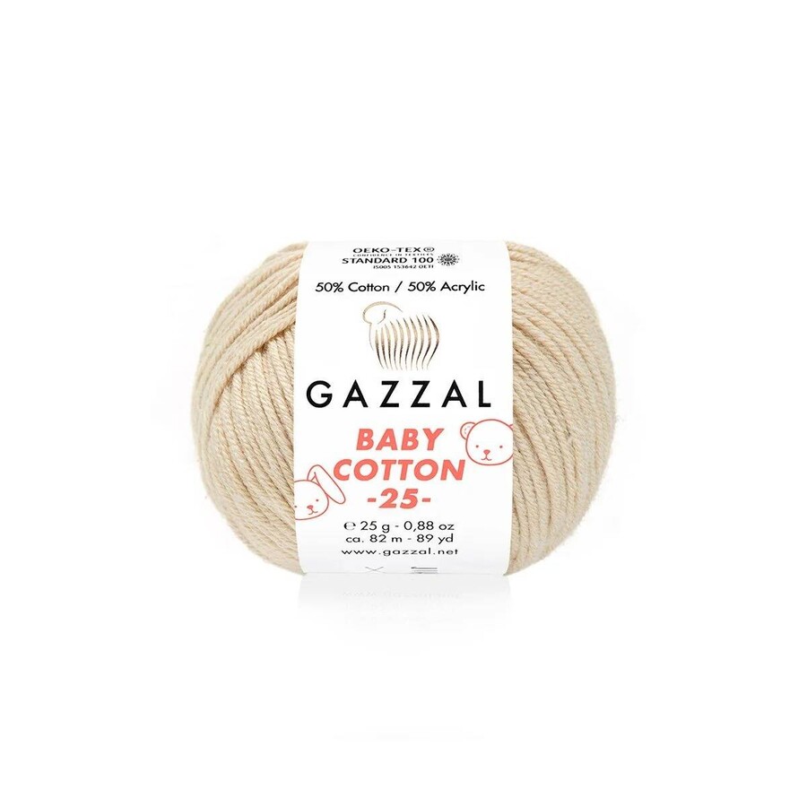 GAZZAL BABY COTTON EL ÖRGÜ İPİ 25 GR 10 LU - Thumbnail