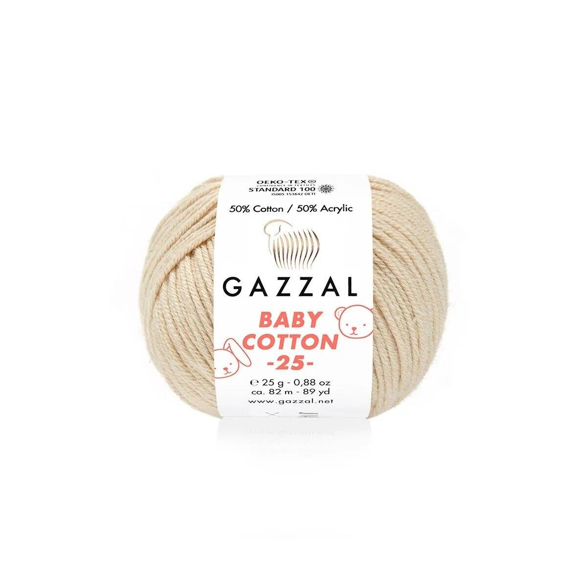 GAZZAL BABY COTTON EL ÖRGÜ İPİ 25 GR 10 LU