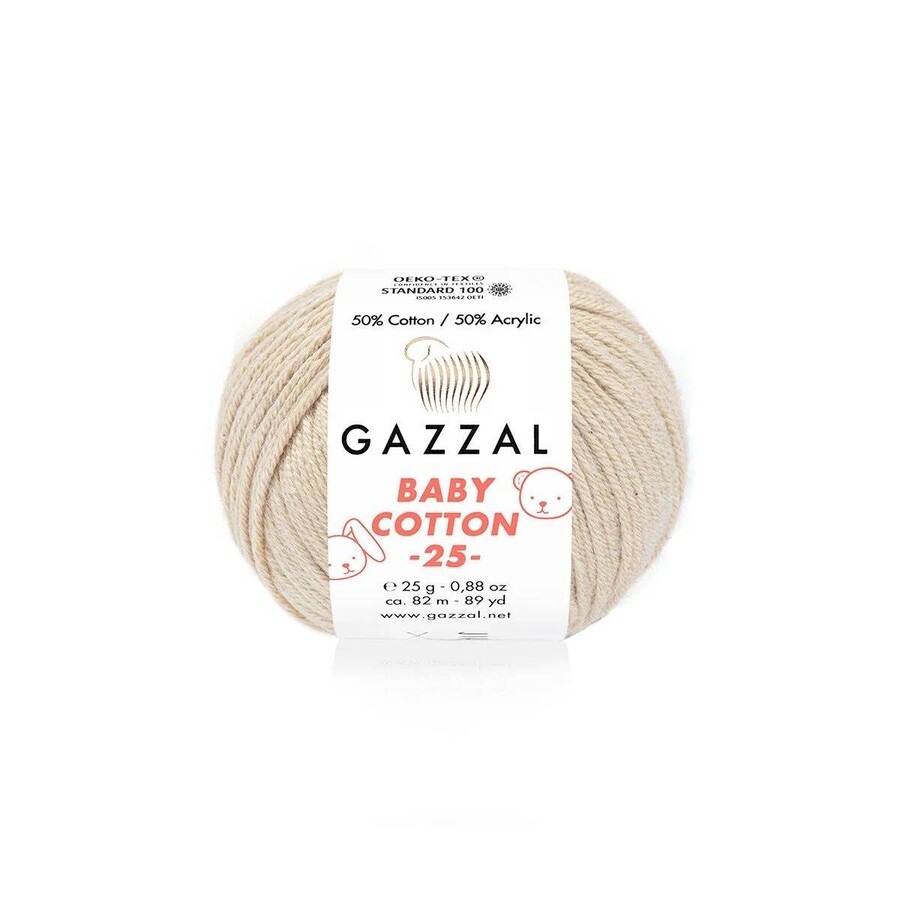 GAZZAL BABY COTTON EL ÖRGÜ İPİ 25 GR 10 LU - Thumbnail