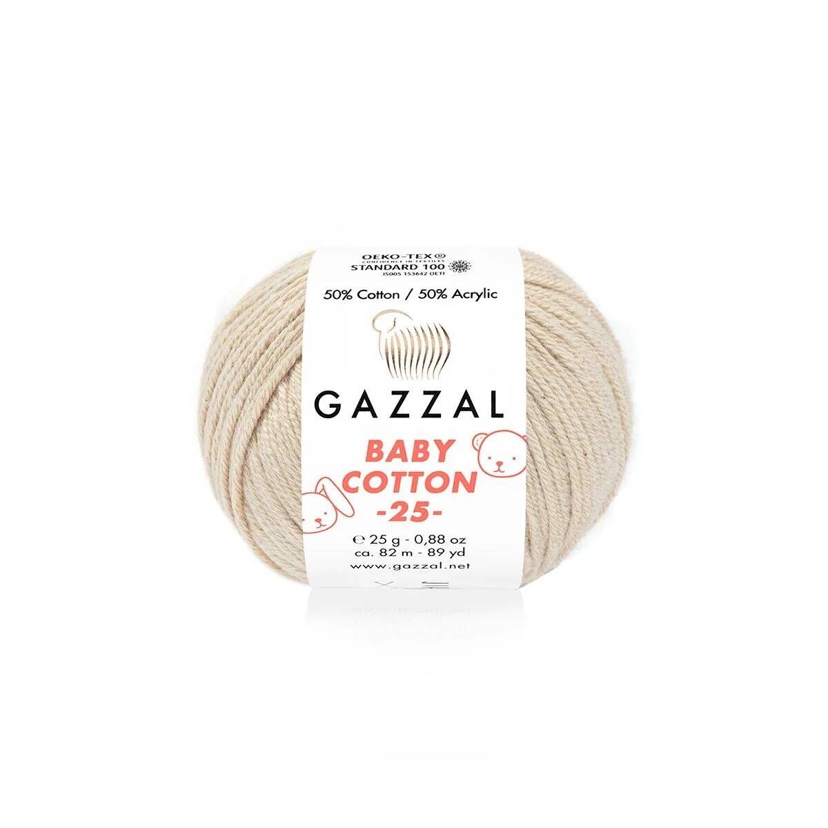 GAZZAL BABY COTTON EL ÖRGÜ İPİ 25 GR 10 LU