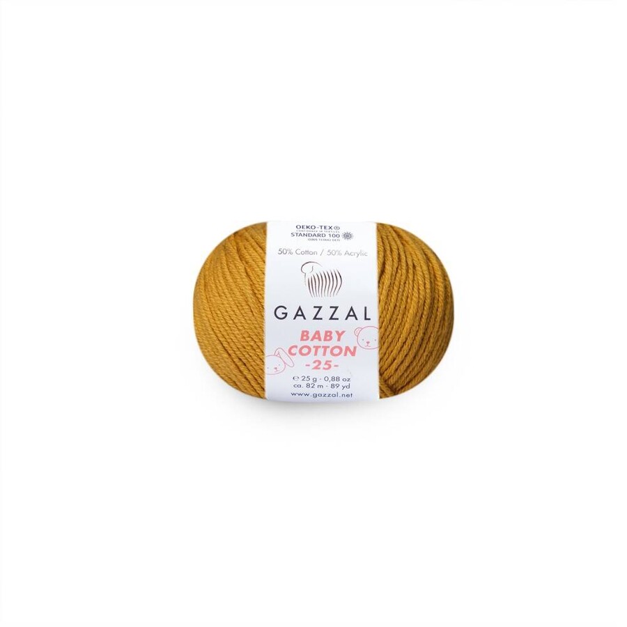 GAZZAL BABY COTTON EL ÖRGÜ İPİ 25 GR 10 LU - Thumbnail