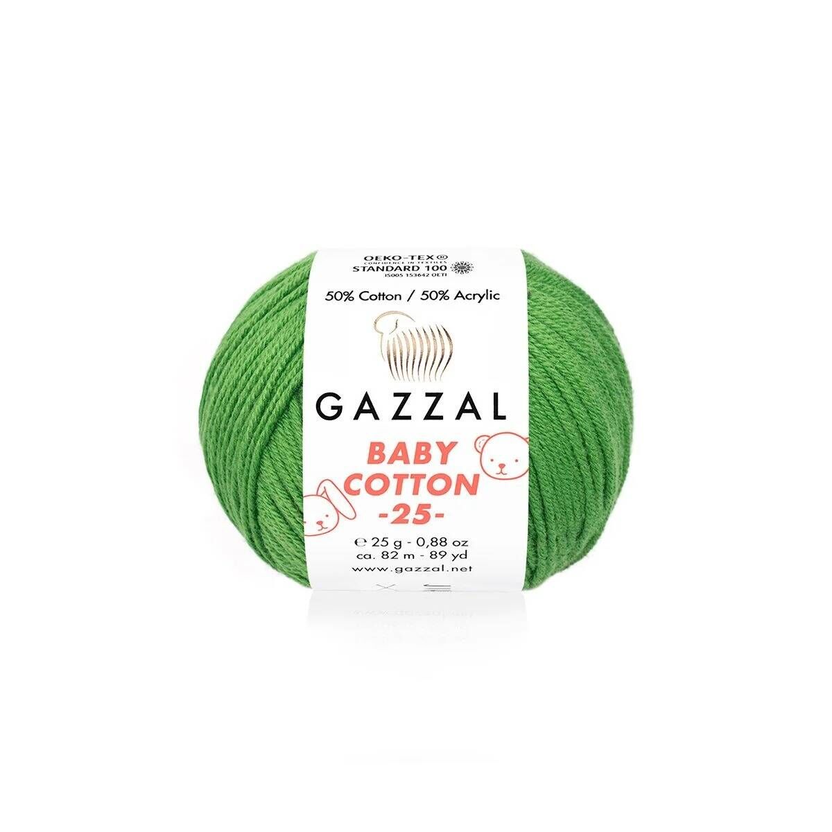 GAZZAL BABY COTTON EL ÖRGÜ İPİ 25 GR 10 LU