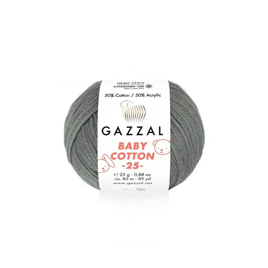 GAZZAL BABY COTTON EL ÖRGÜ İPİ 25 GR 10 LU - Thumbnail