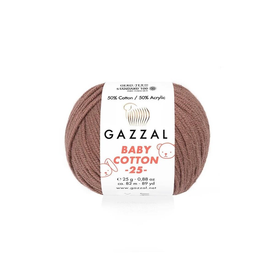 GAZZAL BABY COTTON EL ÖRGÜ İPİ 25 GR 10 LU - Thumbnail