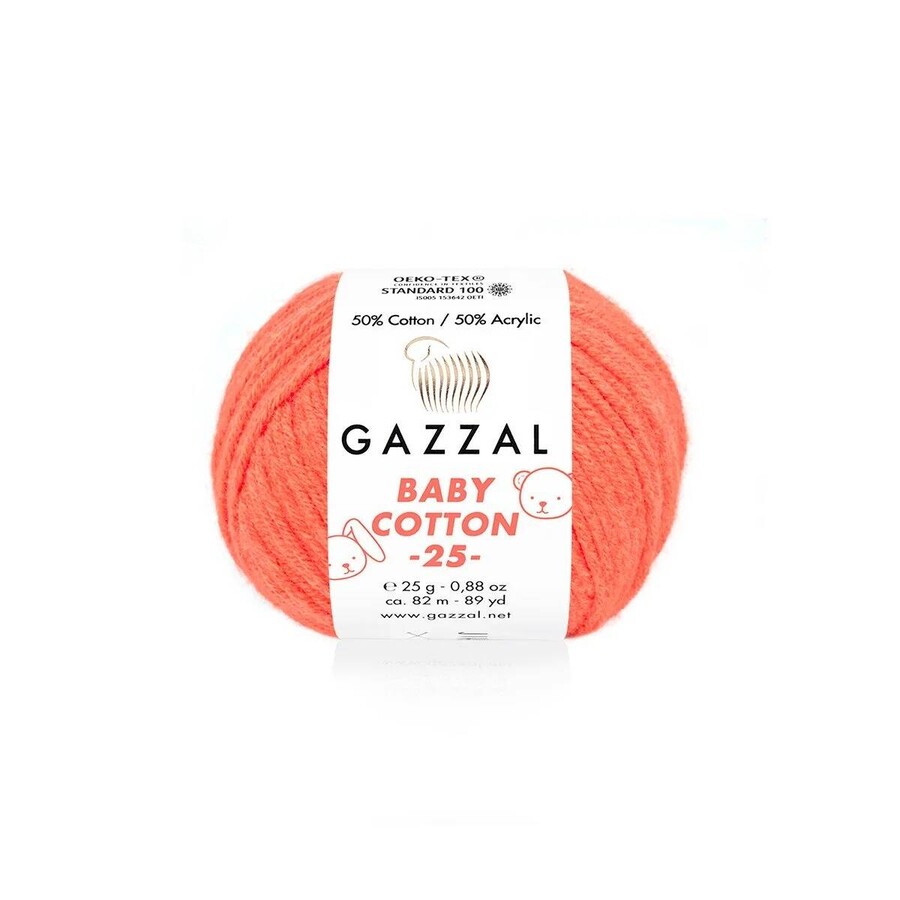 GAZZAL BABY COTTON EL ÖRGÜ İPİ 25 GR 10 LU - Thumbnail