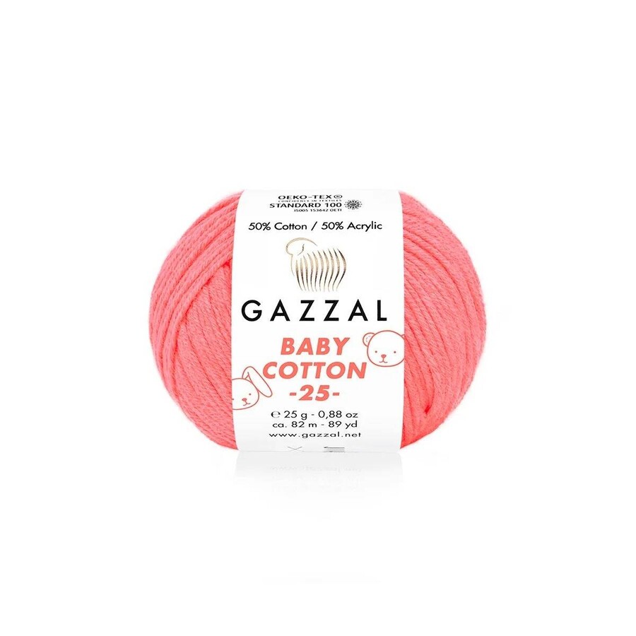 GAZZAL BABY COTTON EL ÖRGÜ İPİ 25 GR 10 LU - Thumbnail