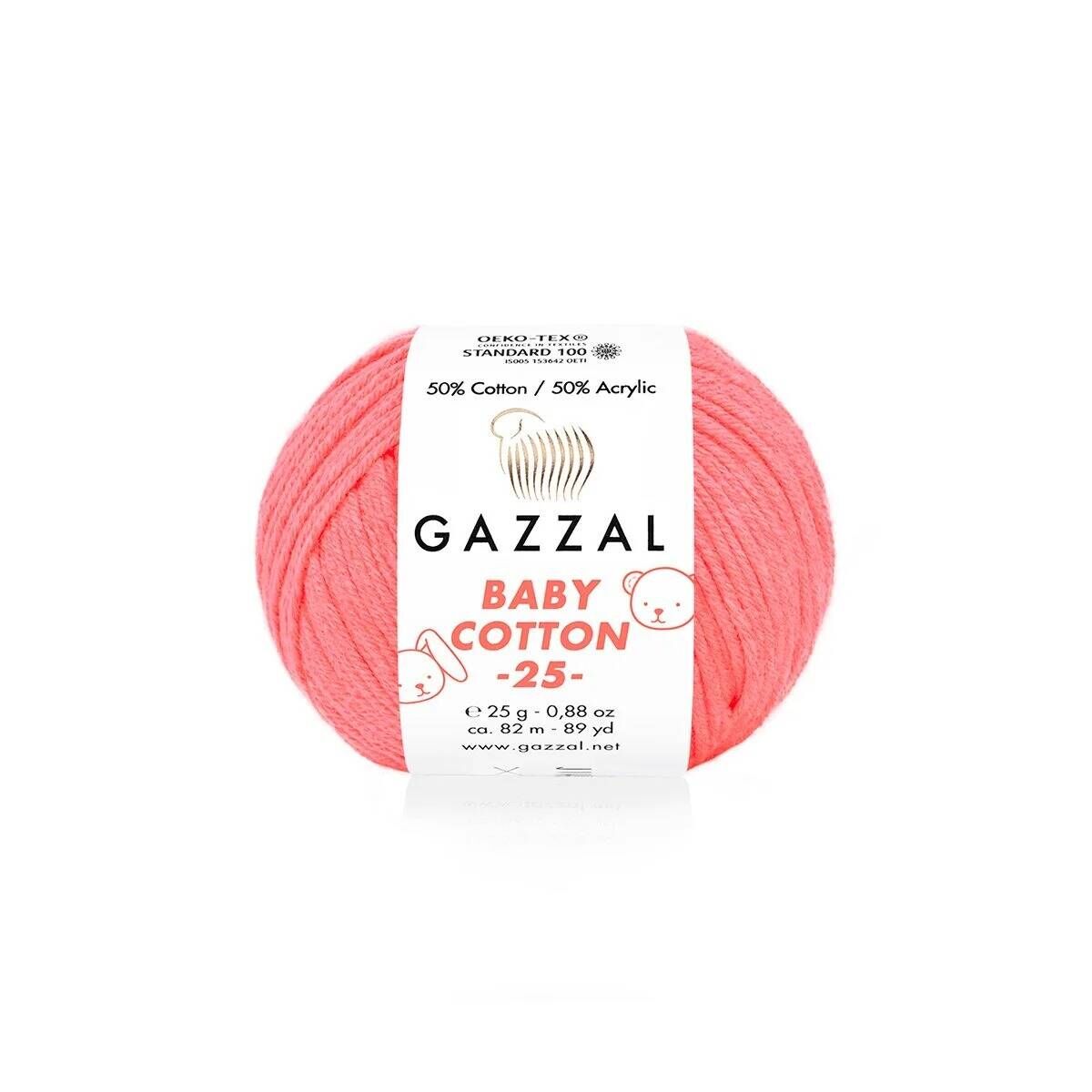 GAZZAL BABY COTTON EL ÖRGÜ İPİ 25 GR 10 LU