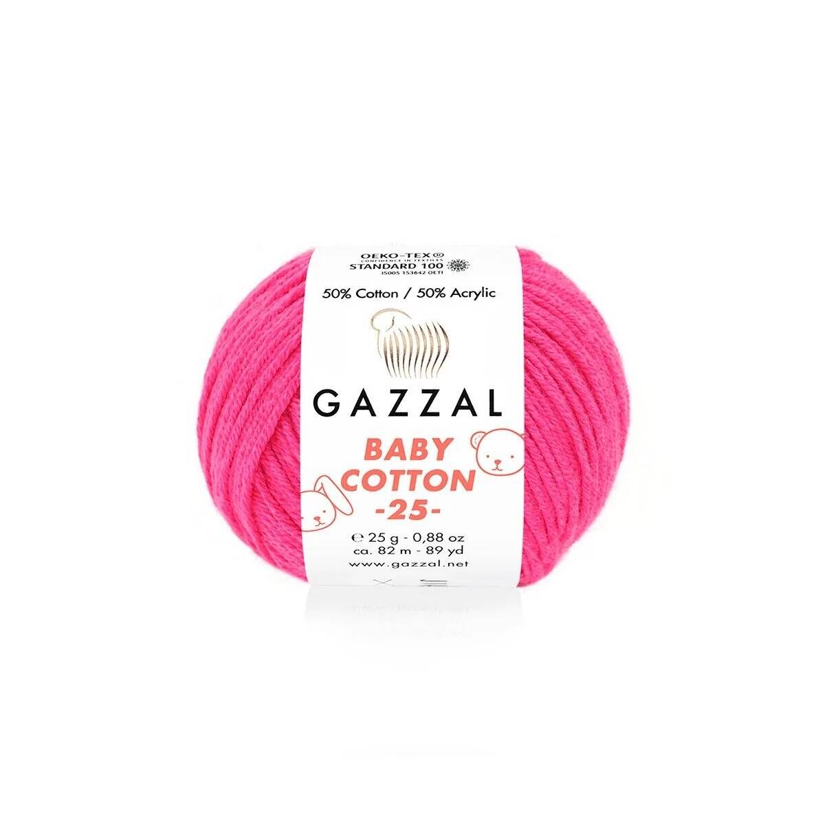 GAZZAL BABY COTTON EL ÖRGÜ İPİ 25 GR 10 LU