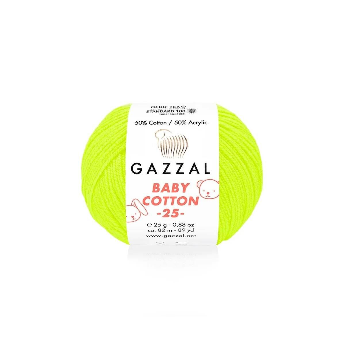 GAZZAL BABY COTTON EL ÖRGÜ İPİ 25 GR 10 LU