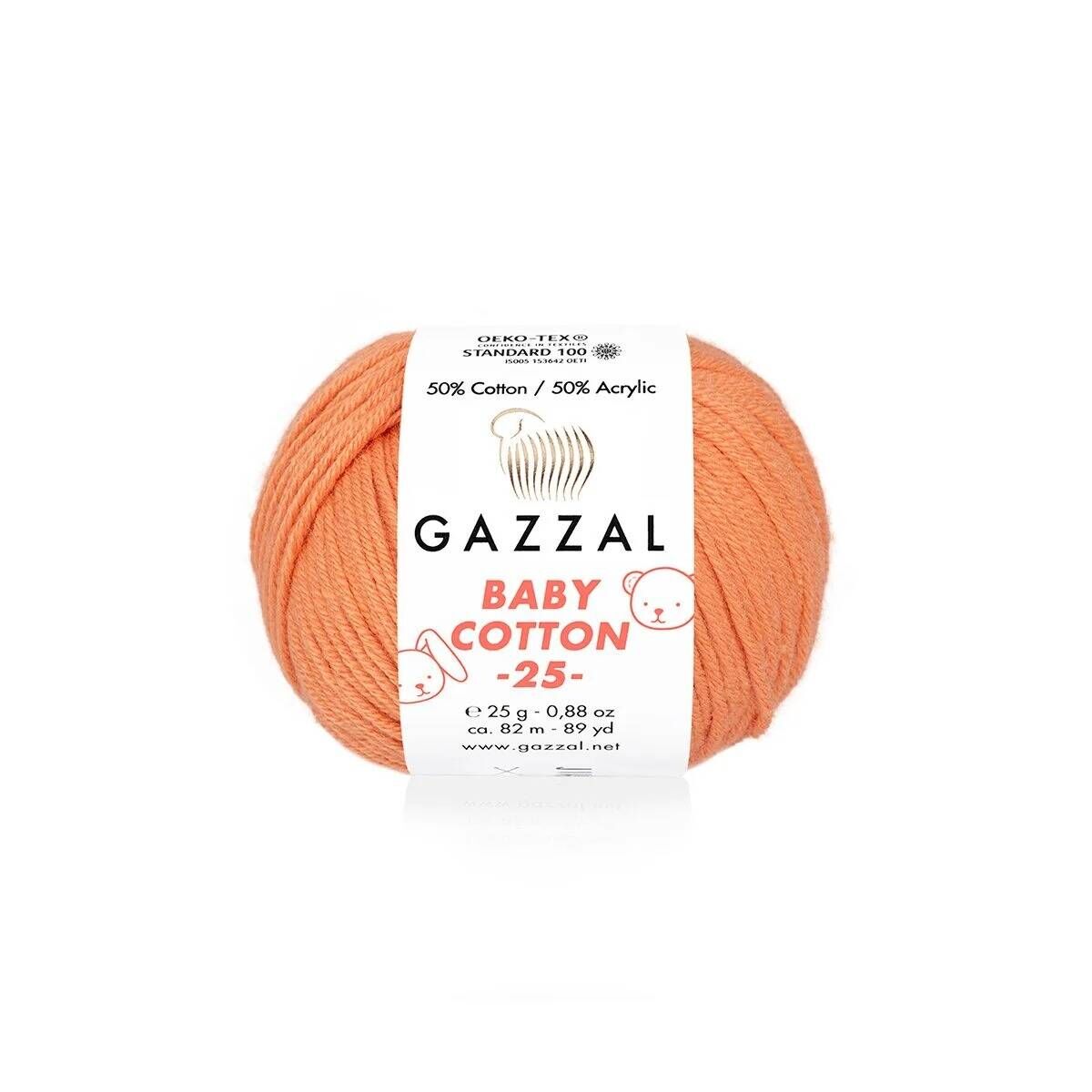 GAZZAL BABY COTTON EL ÖRGÜ İPİ 25 GR 10 LU