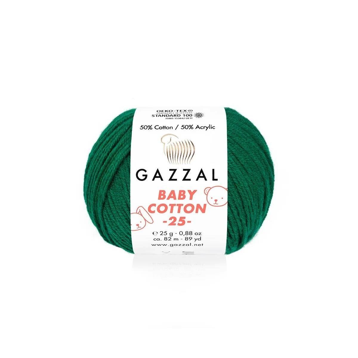 GAZZAL BABY COTTON EL ÖRGÜ İPİ 25 GR 10 LU