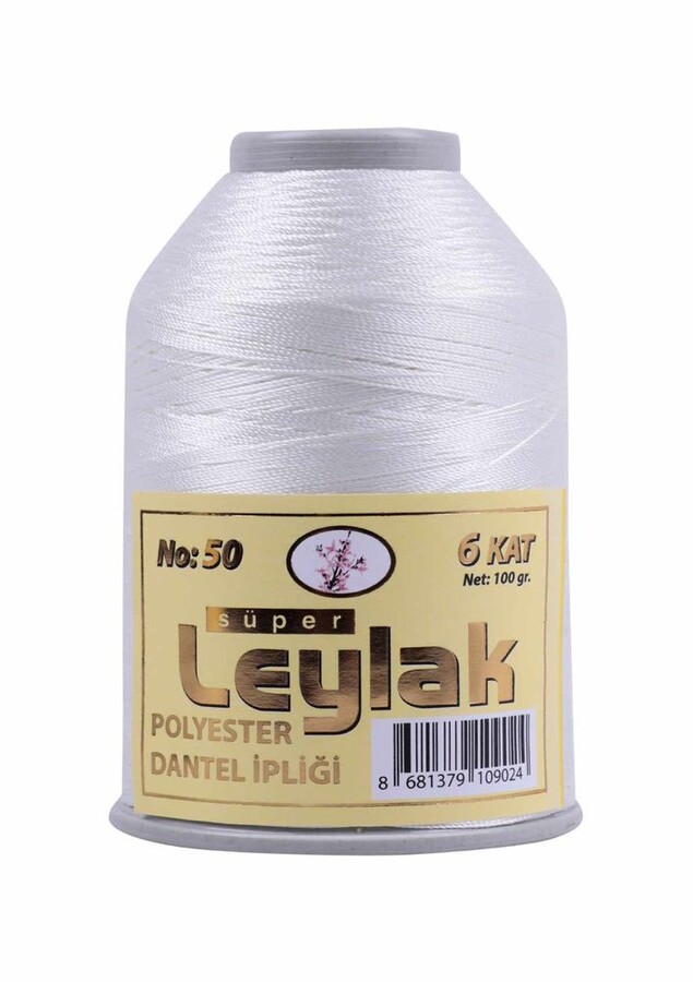 LEYLAK POLYESTER DANTEL İPİ 100 GR NO 50 6 ADET - Thumbnail