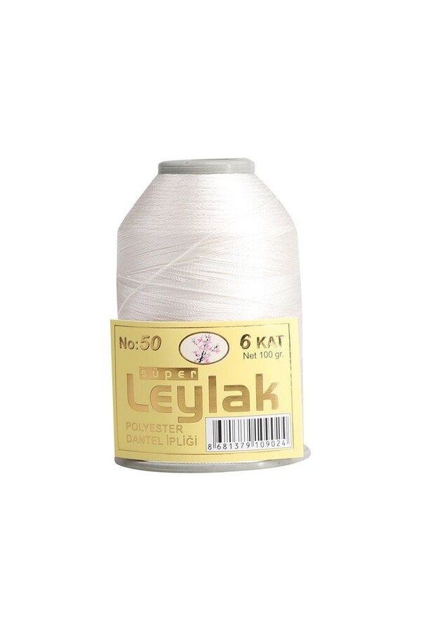 LEYLAK POLYESTER DANTEL İPİ 100 GR NO 50 6 ADET - Thumbnail